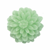 Mini resin blomst, rund, mintgrøn, Ø11mm, 2 stk.